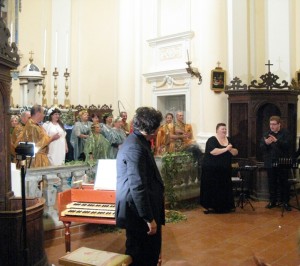 protagonisti del concerto M° Zepponi, Schola Cantorum Santa Lucia, Paola Saso Leone, Angelo Bonazzoli