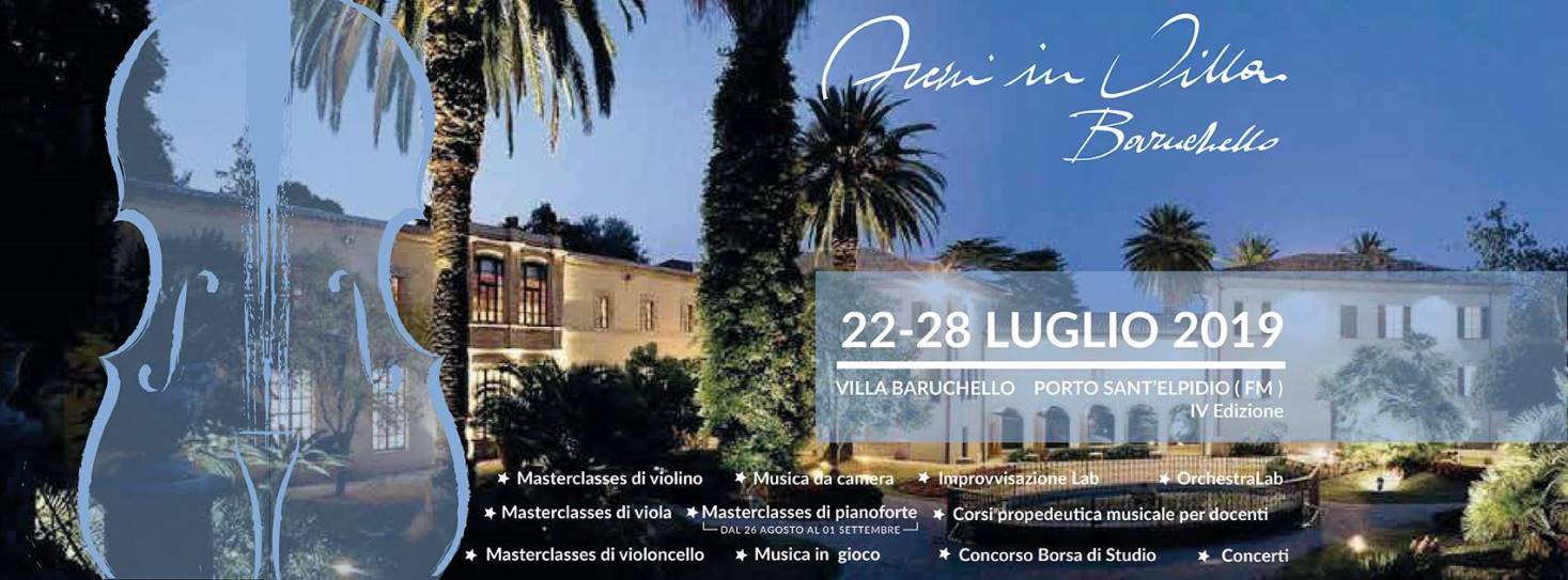 Torna il Festival “Archi in Villa Baruchello” di Porto Sant’Elpidio (22/28 luglio)